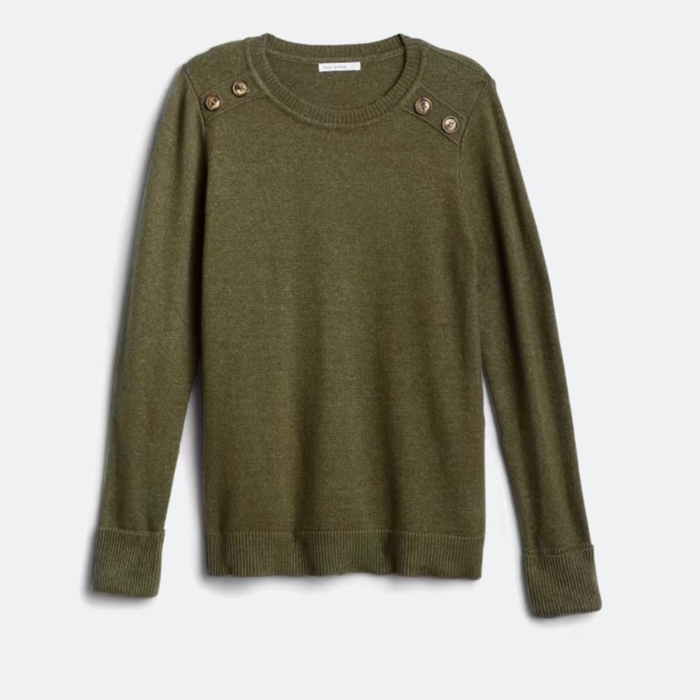 Pink Clover - Carson Crew Neck Button Detail Pullover